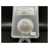 2005 Silver Eagle (MS70 First Day of Issue  PCCHol