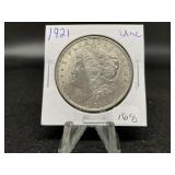 Morgan Silver Dollars:    1921