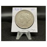Peace Silver Dollars :   1922-D