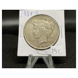 Peace Silver Dollars :   1934-D