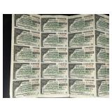 Sheet of Russian Bond Coupons
