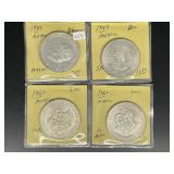 Lot of (4) 90% Mexican Silver coins