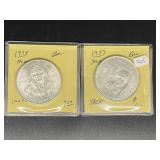 Lot of (2) 72% Mexican Silver coins