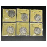 Lot of (6) 10% Mexican Silver One Peso coins