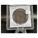 1807 King George III British « penny