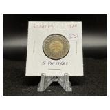 1924 Lebanese 5 piastres
