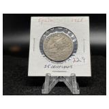 1925 Spain 25 centimos