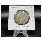 1936 Mozambique one escudo