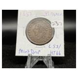 1837 ?Mint Drop?  Hard Times Token