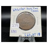 1841 Webster Hard Time Token