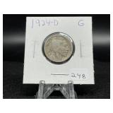 Buffalo Nickels: 1924-D