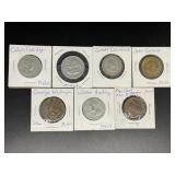 Lot of (7) Presidential Tokens/Medals