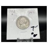 Jefferson Nickels:  1938-D