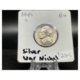 Jefferson Nickels:  1945-S Silver War Nickel