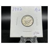 Mercury Dimes (Nice Condition):   1942