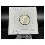 Roosevelt Dimes :  1958-D
