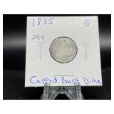 Capped Bust Dimes:  1835