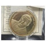 FDR Presidential Medal with COA