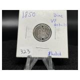 Seated Liberty Dimes:  1850
