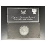 1921-D Morgan Dollar in US Mint Coinage package
