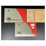 (3) pc 1992 Barcelona Olympics set of 1 oz. (.925)