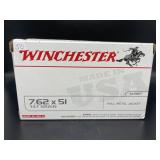 WINCHESTER 7.62 FULL METAL JACKET 20 CARTRIDGES
