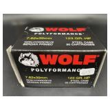 WOLF 7.62 X 39 MM 20 CARTRIDGES
