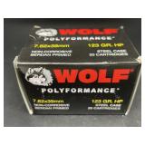 WOLF 7.62 X 39 MM 20 CARTRIDGES