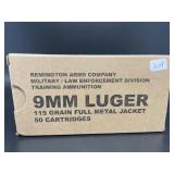REMINGTON 9 MM LUGER 50 CARTRIDGES