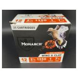 MONARCH 12 GAUGE WING AND CLAY 25 CARTRIDGES
