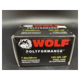 WOLF 7.62 X 39 20 CARTRIDGES