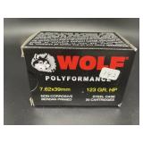 WOLF 7.62 X 39 20 CARTRIDGES