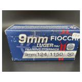 FIOCCHI 9 MM LUGER 50 CARTRIDGES