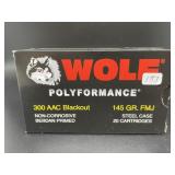 WOLF 300 ACC BLACK OUT 20 CARTRIDGES