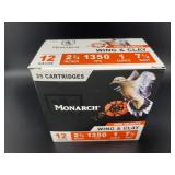 MONARCH 12 GAUGE WING AND CLAY 25 CARTRIDGES