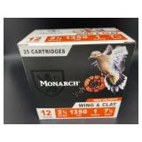 MONARCH 12 GAUGE WING AND CLAY 25 CARTRIDGES