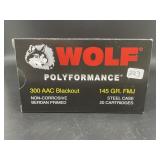 WOLF 300 ACC BLACK OUT 20 CARTRIDGES