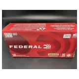 FEDERAL 9 MM LUGER 50 CARTRIDGES