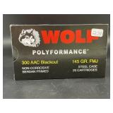 WOLF 300 ACC BLACK OUT 20 CARTRIDGES