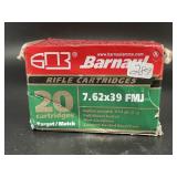 BARNAUL 7.62 X 39 FMJ 20 CARTRIDGES