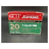 BARNAUL 7.62 X 39 FMJ 20 CARTRIDGES
