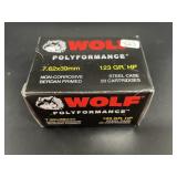 WOLF 7.62 X 39 MM 20 CARTRIDGES