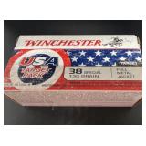 WINCHESTER 38 SPECIAL FULL METAL JACKET 50 CART.