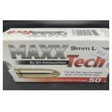 MAXX TECH 9 MM LUGER 50 CARTRIDGES
