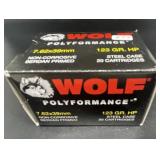 WOLF 7.62 X 39 MM 20 CARTRIDGES