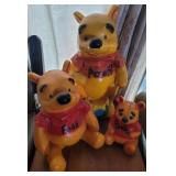Set of 3 Pooh Bear Banks