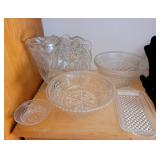 6pc Pressed Glass Set