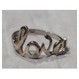 925 "LOVE" Ring Size 7
