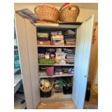 Metal Cabinet w/ Office Supplies