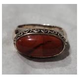 925 Vintage Orange Stone